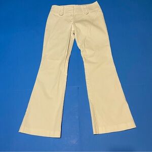 Cache white flare leg pants size 8